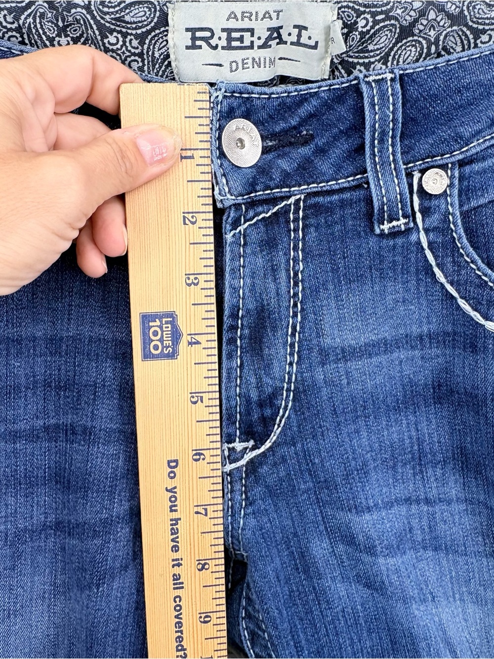 Ariat Real Jeans Womens 30 Mid Rise Stretch Ivy Dresden Stackable Straight Leg - Picture 7 of 12